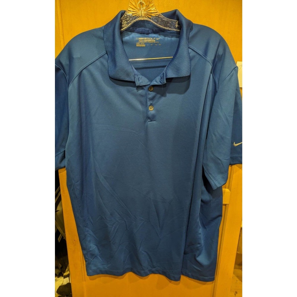 Nike Golf Tour Performance Dri-Fit Men's Short Sleeve Polo XXL Blue‎